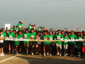 Sesaat setelah aba-aba lari Run D' Toll 10 K diberikan
