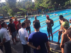 Menyemangati atlet pelatnas di Bali